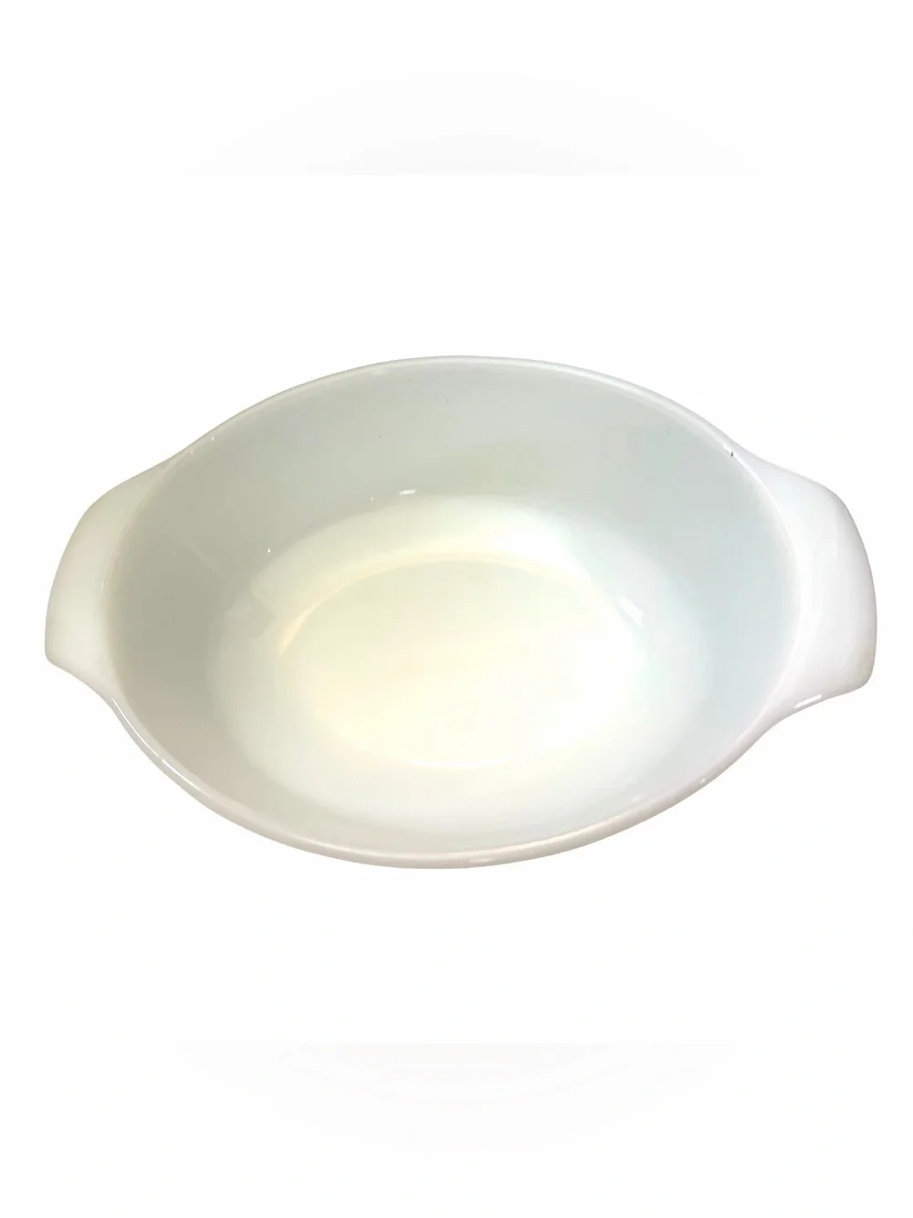Vintage Mid-Century Anchor Hocking Fire-King Milk Glass 11” Oval Casserole Dish